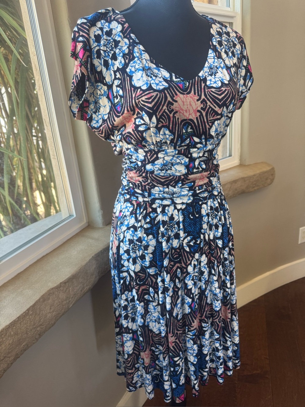 Anthropologie - Meadow Rue Batik Style Floral Dress Women’s Size Small (NWT)